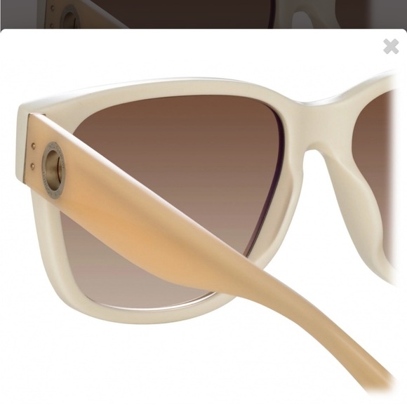Linda Farrow white & Cream Sunglasses - Picture 5 of 9